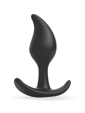 Черный анальный стимулятор - 9,2 см.